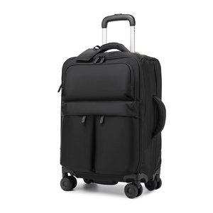 Ensemble de bagages souples unisexes de haute qualité, valises en nylon imperméables 20, 24, 28 pouces, 3 pièces, roulettes pivotantes simples et élégantes pour le voyage - Product Image 1