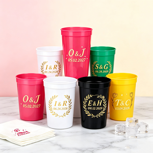 Gobelets en plastique PP rigide de 20 oz (500 ml, 700 ml) avec logo personnalisé imprimé, pour café, lait, thé boba, avec couvercles, serviettes et toasts, Noël, Halloween - Product Image 1
