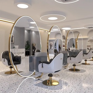 SINCOO Estación de Espejo Doble <span class=keywords><strong>para</strong></span> Peluquería, Mueble de Estilismo <span class=keywords><strong>para</strong></span> Barbería - Product Image 2