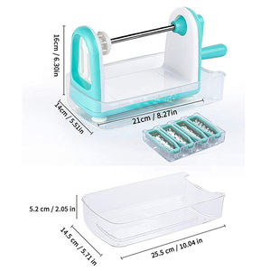 جهاز التقطيع الحلزوني للاستخدام في المطبخ, أدوات المطبخ جهاز التقطيع الحلزوني للطعام ثلاثي شفرات المطبخ - Product Image 3