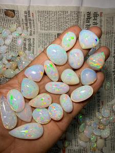 Ópalo Etíope Natural Facetado, Gema Suelta |   Ópalo Blanco de Alta Calidad con Multicolor, Certificado por Terceros N.K.Gems - Product Image 5