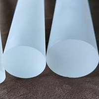 Barre en acrylique transparente givrée Ning E-Plastics, diamètre 38 mm, PMMA coulé pour éclairage LED, modèle NEB-001, Guangdong