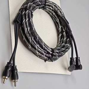 สายเคเบิลถักแบบ 2 ช่องสัญญาณ ชนิด 2RCA ตัวผู้-ตัวผู้ สำหรับโฮมเธียเตอร์และเครื่องเสียงรถยนต์ ขายส่งจากโรงงาน - Product Image 3
