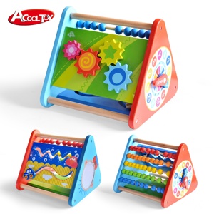 Đồng Hồ Bàn Tính Hình Tam Giác Hoạt Động Bằng Gỗ Cho Bé Đồ Chơi Hoạt Động Học Tập Cho Trẻ Tập Đi Gương Mê Cung 5 Trong 1 Đồ Chơi Giáo Dục Khác - Product Image 1