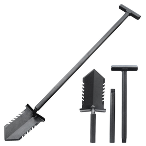 Pelle détecteur <span class=keywords><strong>de</strong></span> métaux robuste avec lame double dentelée et manche en T détachable, pour la déracinement des racines dans le <span class=keywords><strong>jardin</strong></span> - Product Image 1