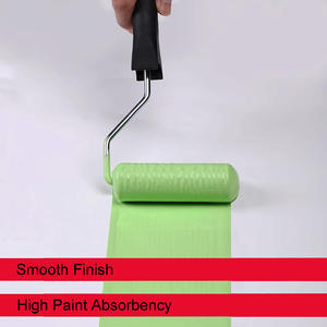 Kit de rouleaux <span class=keywords><strong>à</strong></span> <span class=keywords><strong>peinture</strong></span> en mousse industrielle de 4 pouces, haute densité, double design arrondi, mini réparation murale DIY, OEM, décoration intérieure - Product Image 3