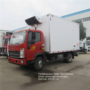 Nuevo Camión Frigorífico Sinotruk Howo, Camión de Refrigeración de 26 pies para Transporte de Pollitos, Carro de Helados con Congelador, <span class=keywords><strong>Furgoneta</strong></span> Refrigeradora - Product Image 4