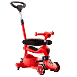 Vente en gros, tricycle pour bébé pour enfants avec poignée de poussée, poussette à poignée convertible, vélo pour enfants, vélo à 3 roues