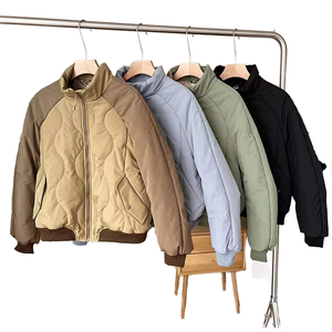 Manteau d'hiver long matelassé pour femme, grande taille, chaud, avec fermeture éclair - Product Image 1
