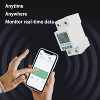 Interruptor Automático WiFi Tuya 2P 63A con Medidor de Energía, Protección Contra Sobretensión, Baja Tensión y Fugas