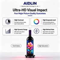 Écran LED flexible personnalisé haute fréquence de rafraîchissement pour bouteille 140 °   Affichage LED créatif couleur à grand angle de vue pour événements marketing de marque
