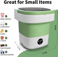 Mini-lave-linge portable 16L en plastique avec panier essoreur USB amélioré, 3 modes de nettoyage, pliable pour la maison, l'hôtel et l'appartement