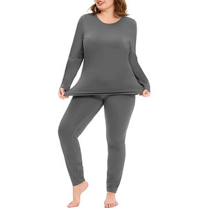 2 Set di Biancheria Intima Termica da Donna Taglie Forti, Felpata in Poliestere/Spandex, Completo Pigiama Maglia e Pantaloni Lunghi - Product Image 4