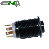 Interrupteur à bouton-poussoir double LED en métal CHA 12 mm avec symboles personnalisés