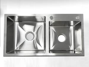 Fregadero Doble Negro Nano para Cocina, Acero Inoxidable 304, Fregadero para Lavar Platos Reforzado y Cepillado - Product Image 3