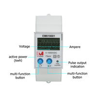 Compteur d'énergie solaire numérique bidirectionnel monophasé 5-1000VDC RS485 Modbus pour rail DIN, moniteur de puissance CC