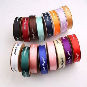 Tamaño personalizado Imprimir Logo Mancha Grosgrain Bow Tags Cinta personalizada - Product Image 1