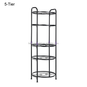 Bền Hộ Gia Đình Đồ Nội Thất Góc Sắp Xếp <span class=keywords><strong>5</strong></span> Hai Lớp Kệ Nhà Bếp Dây Thép Kim Loại Lưu Trữ Kệ - Product Image 1