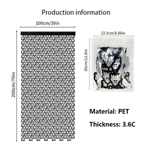 Festivo halloween fantasma porta cortina parede fundo decorativo para Halloween festa celebração suprimentos - Product Image 6