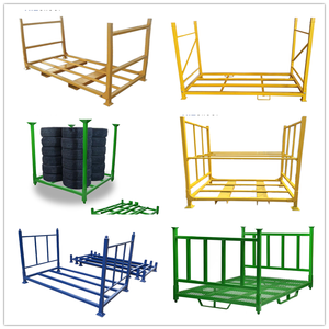 Dễ dàng lắp ráp mạnh mẽ ổn định tiết kiệm không gian thép hàn Xe Tải xe buýt có thể gập lại Stackable lốp Pallet - Product Image 6