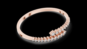 Pulsera de Diamantes Cultivados en Laboratorio con Motivo de Corazón Plateado, Elaborada en Oro de 14K y 18K con un Diseño Romántico Inspirado en el Corazón - Product Image 4