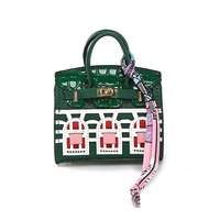 Мини-сумка H-Style Pendant из платинового полиуретана |   Симпатичный классический кошелек для монет и наушников с застежкой-замком
