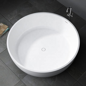 Bañera independiente barata Malasia paseo portátil redondo <span class=keywords><strong>en</strong></span> bañera de tamaño pequeño de 60 pulgadas - Product Image 1