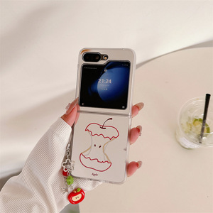 Para Samsung ZFlip 7 Generation Minimalist Line Apple Mirror Funda plegable adecuada para Samsung <span class=keywords><strong>ZFlip4</strong></span> 5 6th Generation Phone case - Product Image 2