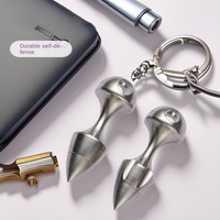 Porte-clés multi-outils en alliage de titane, équipement de survie pour le camping, outil d'autodéfense, mousqueton à un doigt, compact, portable, pour l'extérieur