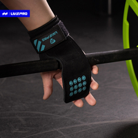 Sangles de levage LIVEPRO en cuir et silicone, poignées de gym, sangles de poignet pour entraînement croisé, powerlifting et musculation