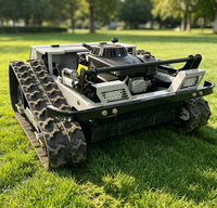 Tondeuse à fléaux télécommandée tout-terrain, à essence ou diesel, pour la coupe de l'herbe