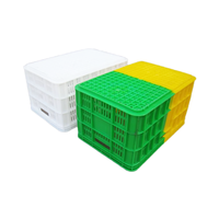 HUADU K203 Panier/Caisse en plastique blanc écologique, léger et durable pour fruits et légumes, conception anti-fuite, stockage logistique