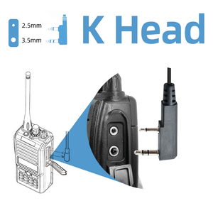 Écouteur à tube acoustique avec micro PTT Casque de musique filaire pour radio bidirectionnelle Kit <span class=keywords><strong>champignon</strong></span> à 2 fils Câble extensible flexible - Product Image 6