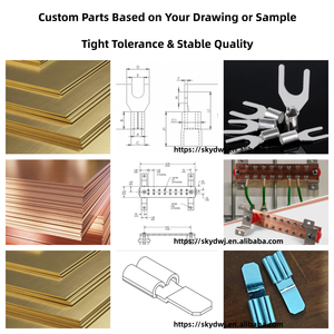 מחברי מסופים חשמליים מותאמים אישית הטבעה חלקי נחושת פליז מסופי מחברים חשמליים - Product Image 3