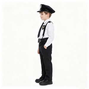 Costume <span class=keywords><strong>de</strong></span> policier pour enfants <span class=keywords><strong>de</strong></span> qualité supérieure pour Halloween et le carnaval, combinaison en polyester - Product Image 5