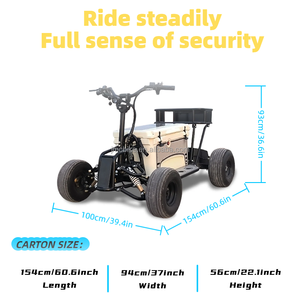 Scooter électrique à quatre roues avec propulsion arrière, glacière <span class=keywords><strong>YETI</strong></span> de 75 litres, 2000W, 45 km/h, <span class=keywords><strong>batterie</strong></span> au lithium étanche, cadre en alliage d'aluminium - Product Image 6