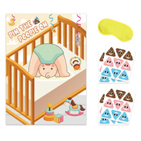 Nicro – jeu de révélation de genre où est ma sucette, jeu de Baby Shower avec autocollants factices roses et bleus, jeu de Vote, révélation de genre, décors de fête