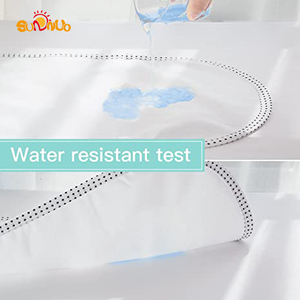 Tapis à langer pour bébé réutilisable, pliable, lavable en machine, en <span class=keywords><strong>coton</strong></span>, à double couche imperméable, écologique, 68,58 x 33,02 cm - Product Image 6