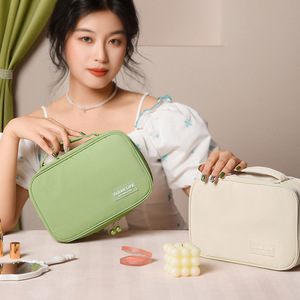 Bolsa de aseo multifuncional, bolsa de almacenamiento de cosméticos, bolsa de maquillaje de viaje, bolsa de aseo impermeable para colgar, bolso de moda para mujer - Product Image 2