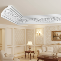 Moulures de plafond décoratives en polyuréthane moderne, légères, résistantes à l'humidité, pour villa et hôtel