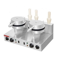 Machine à gaufres et à gâteaux électriques commerciale avec plaques interchangeables et surface de cuisson antiadhésive