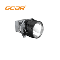 Lente de Proyector Bi-LED de 2.5 Pulgadas, 75W de Alta Potencia, TIR Prism GCAR R5 Ultra, 6000K, Chips LED Dobles, para Reequipamiento de Faros Delanteros de Automóviles