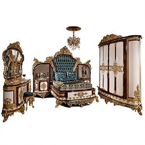 Luxury Carved Royal Villa Bedroom Furniture Set Premium Royal Style Luxury Bed & Bedroom Furniture Set Buy Wooden Carved Bedroom - Product Image 1