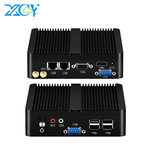 XCY البسيطة PC J1900 المزدوج Lan المزدوج RS232 لينكس رباعية النوى مايكرو كمبيوتر مكتبي بدون مروحة VGA واي فاي جيجابت لان HTPC - Product Image 1