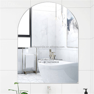 Miroir mural sans cadre à bords biseautés et arqués pour la décoration de la maison, miroir de porte pour salle de bain 60x80 60x95 40x150 - Product Image 1