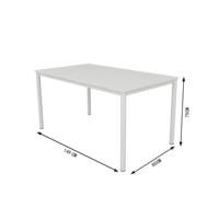 Table de salle à manger extérieure en aluminium durable, légère et moderne de luxe pour hôtel et cour