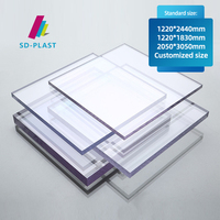 Feuille de polycarbonate solide moderne 2050*3050mm 0,5-15mm d'épaisseur Toiture en polycarbonate transparente pour hôtels Prix d'usine