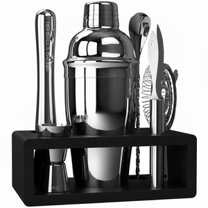 Ensemble d'outils de bar en métal de qualité supérieure avec poignées antidérapantes assurant confort et précision tout en mélangeant des boissons - Product Image 1