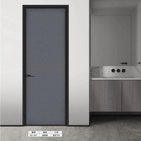 Porte d'entrée extérieure insonorisée à ouverture latérale en verre et aluminium, homologuée STC, avec joint en mousse à cellules fermées de qualité hospitalière, pour hôtels et usines
