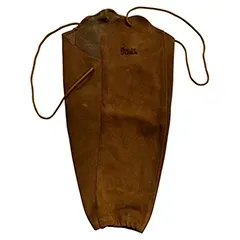 Maniche - 251H U Weldy - Colore: Beige - Manica in pelle scamosciata fino alla spalla. Colore marrone / Laccio in corda all'ingiro - Product Image 4